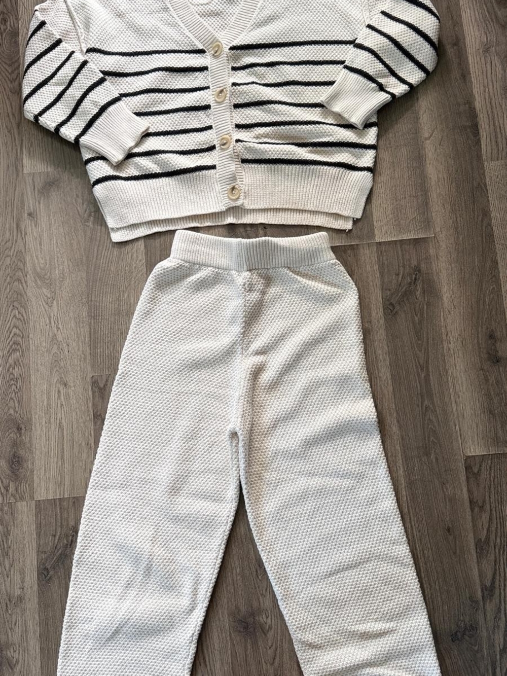Sincerely Jules Cream Knit Joggers for Kids